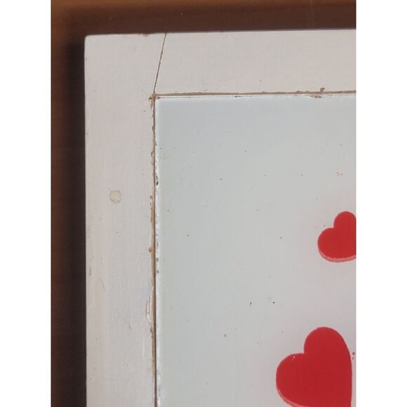 Vintage GLASS Cabbage Patch Doll Picture Cat & Hearts Rare - Picture 6 of 8